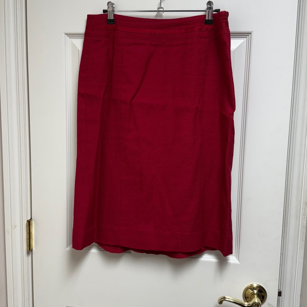 White House Black Market Red Suit Jacket and Skirt - Picture 7 of 14